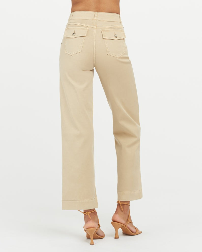 Stretch Twill Cropped Wide Leg Pant | Spanx
