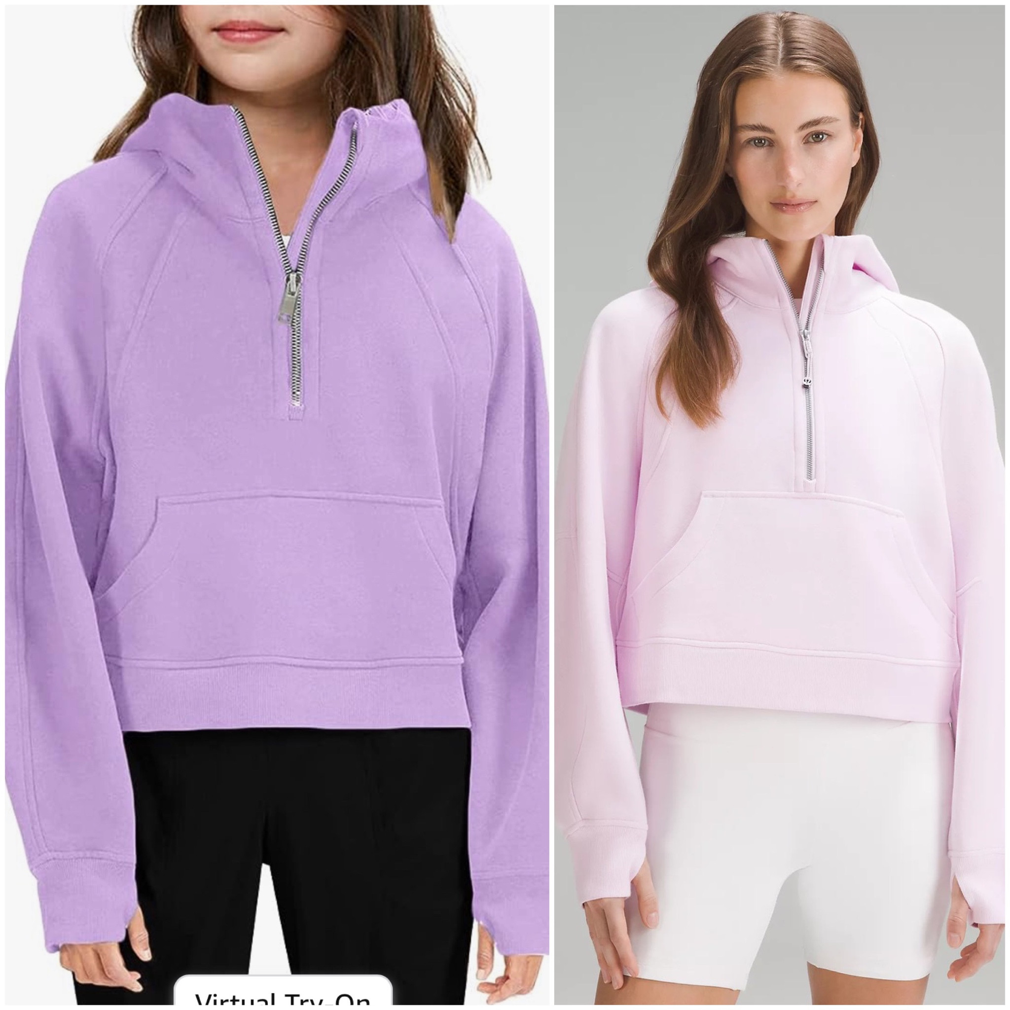 Lululemon Scuba Oversized Half Zip Hoodie Pink Blossom - Athletic apparel