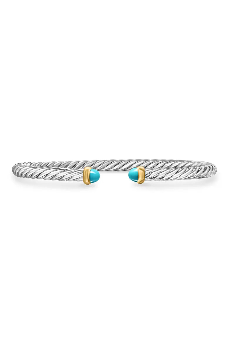 Cable Flex Bracelet in Sterling Silver with 14K Yellow Gold, 4mm (Women) | Nordstrom | Nordstrom