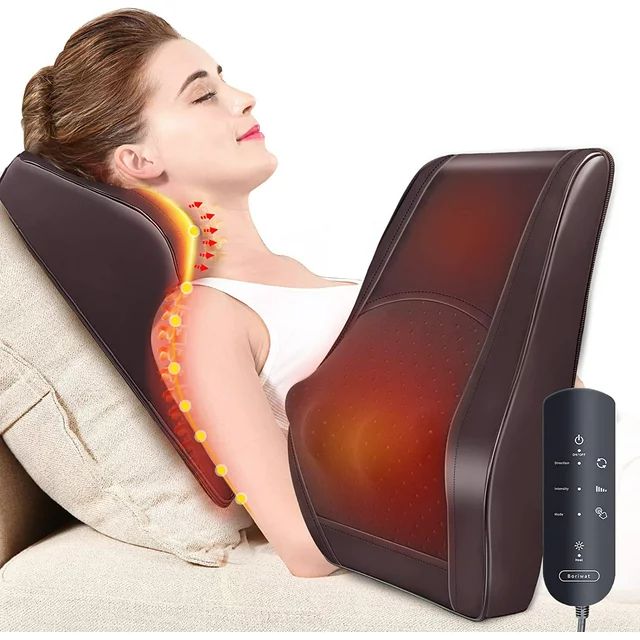 Boriwat Back Massager with Heat, Shiatsu Back and Neck Massager Pillow for Pain Relief, Massagers... | Walmart (US)