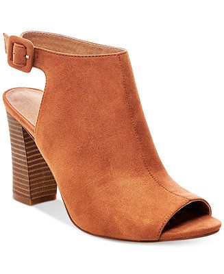 Madden Girl Beckkie Slingback Peep-Toe Booties | Macys (US)