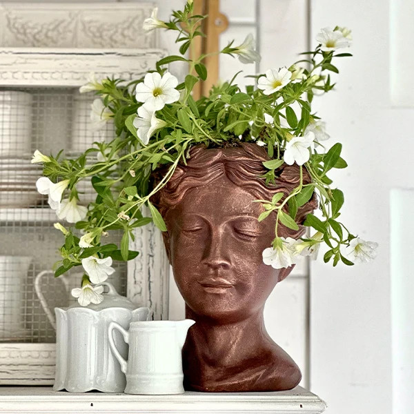 Bronze Goddess Statue Outdoor Planter - Decor Steals | Decor Steals