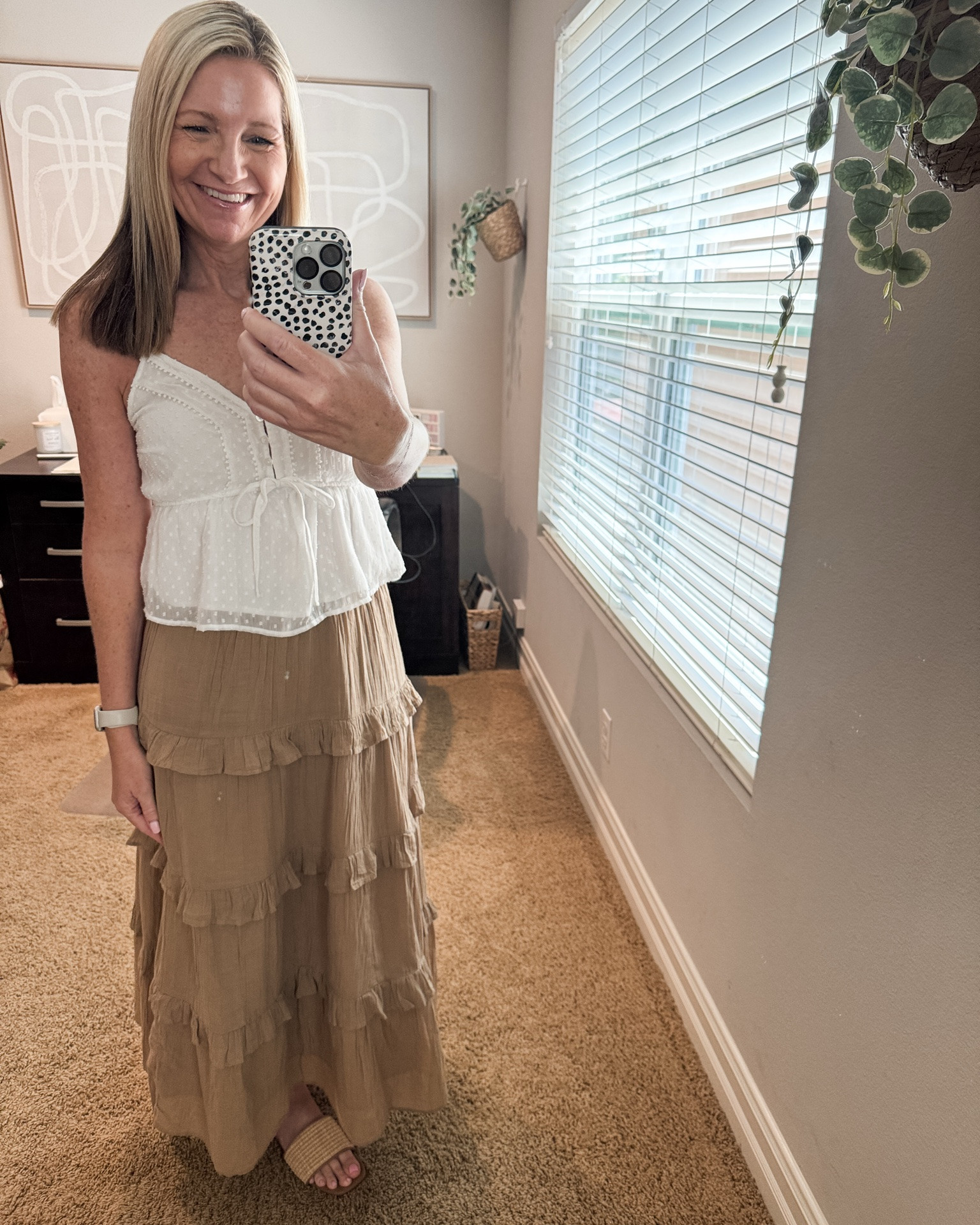 Summer wardrobe staples you will find me in all season. 

1. Maxi skirts-dress them up for the office or throw on over a swimsuit

2. Jeans but make them lightweight with a drawstring waist. 

3. Dad shorts-the perfect length and so easy to style with everything. 

4. Floral sundress for all the Summer events 

5. Trendy piece for the season- Loving all the polka dots right now 

6. Statement belt takes an ordinary outfit up a notch

7. Linen blend pants are my Summer work from home uniform. 

Which one is your favorite?

#LTKootd #LTKOver40 #LTKSeasonal