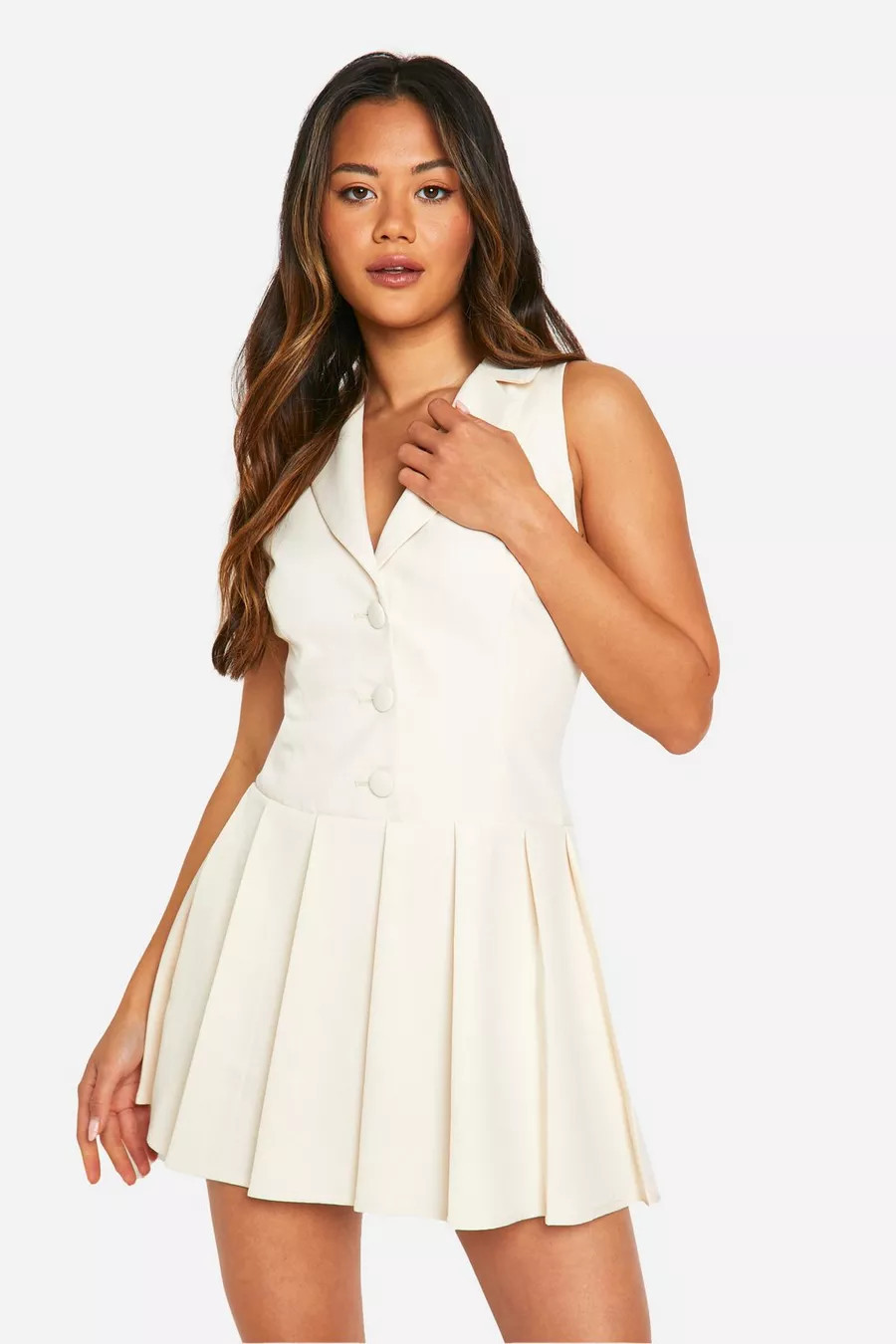Waistcoat Tennis Skirt Dress | boohoo (US & Canada)