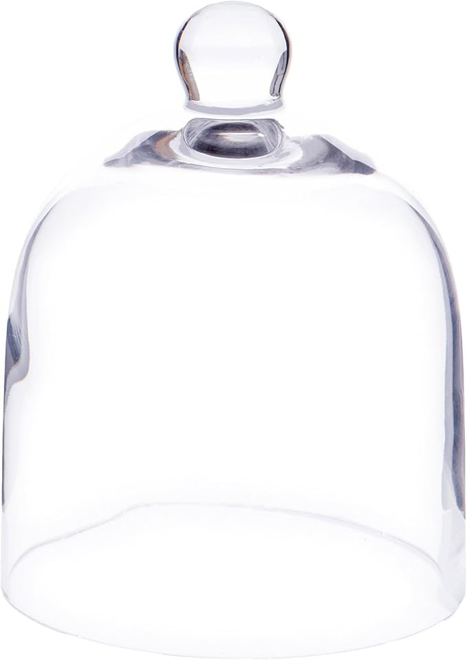 Plymor 5" x 6" Bell Jar Glass Display Dome Cloche (Interior size 4.75" x 4.5") | Amazon (US)
