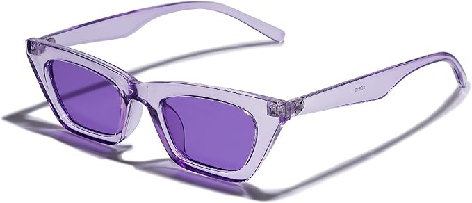 VANLINKER Small Trendy Skinny Cat Eye Sunglasses Women Retro Tiny Square Shade VL9555 | Amazon (US)