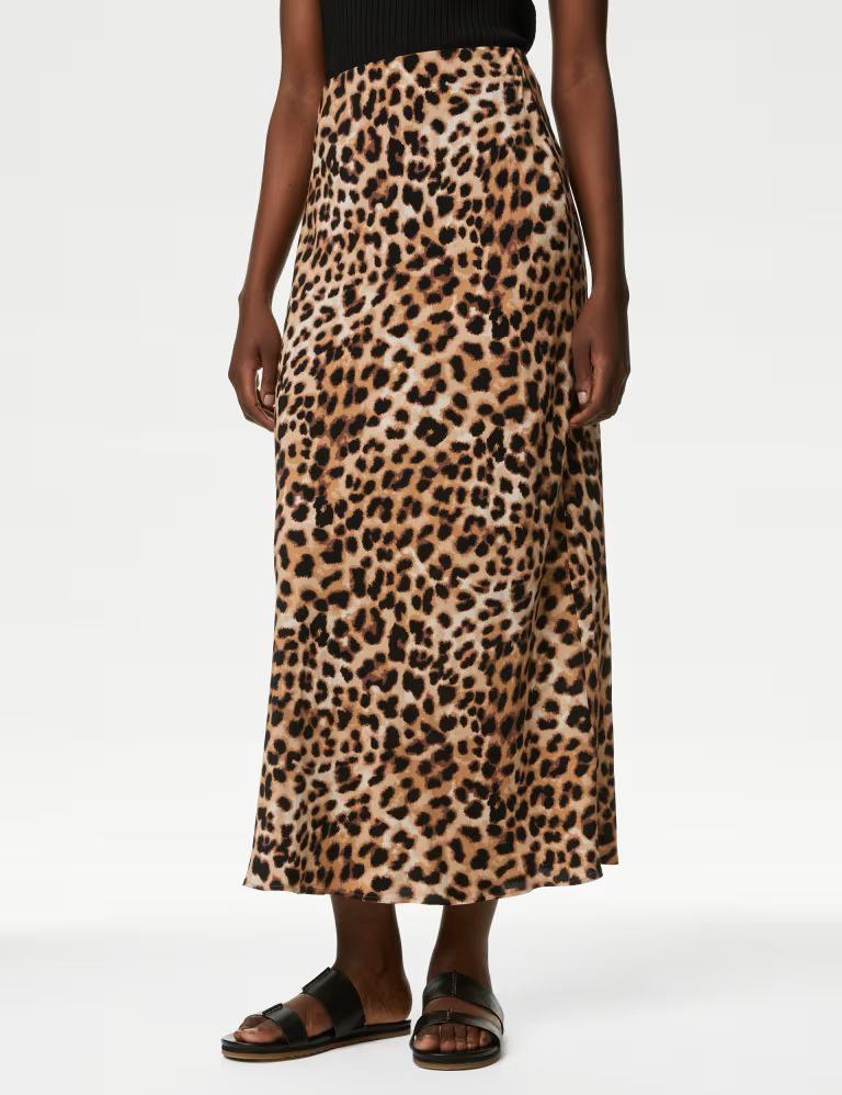 Animal Print Maxi Slip Skirt | Marks & Spencer (UK)