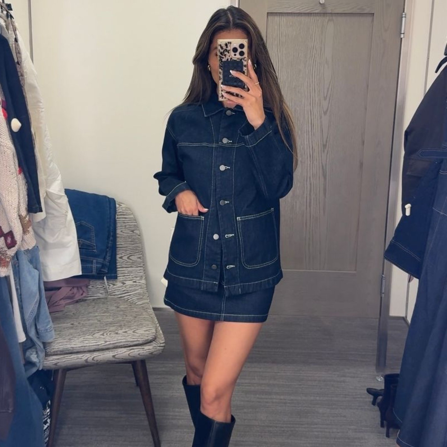 Scroll to shop Nsale! The perfect affordable denim on denim look! Follow for more! Xo!!

#LTKgrwm #LTKootd #LTKSaleAlert