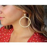 Pearl Hoop Earrings, Hoop Earrings, hoops earrings, Gold Hoops, Earrings, Big Hoop Earrings, Beaded Pearl Earrings, Silver Hoop Earrings | Etsy (US)