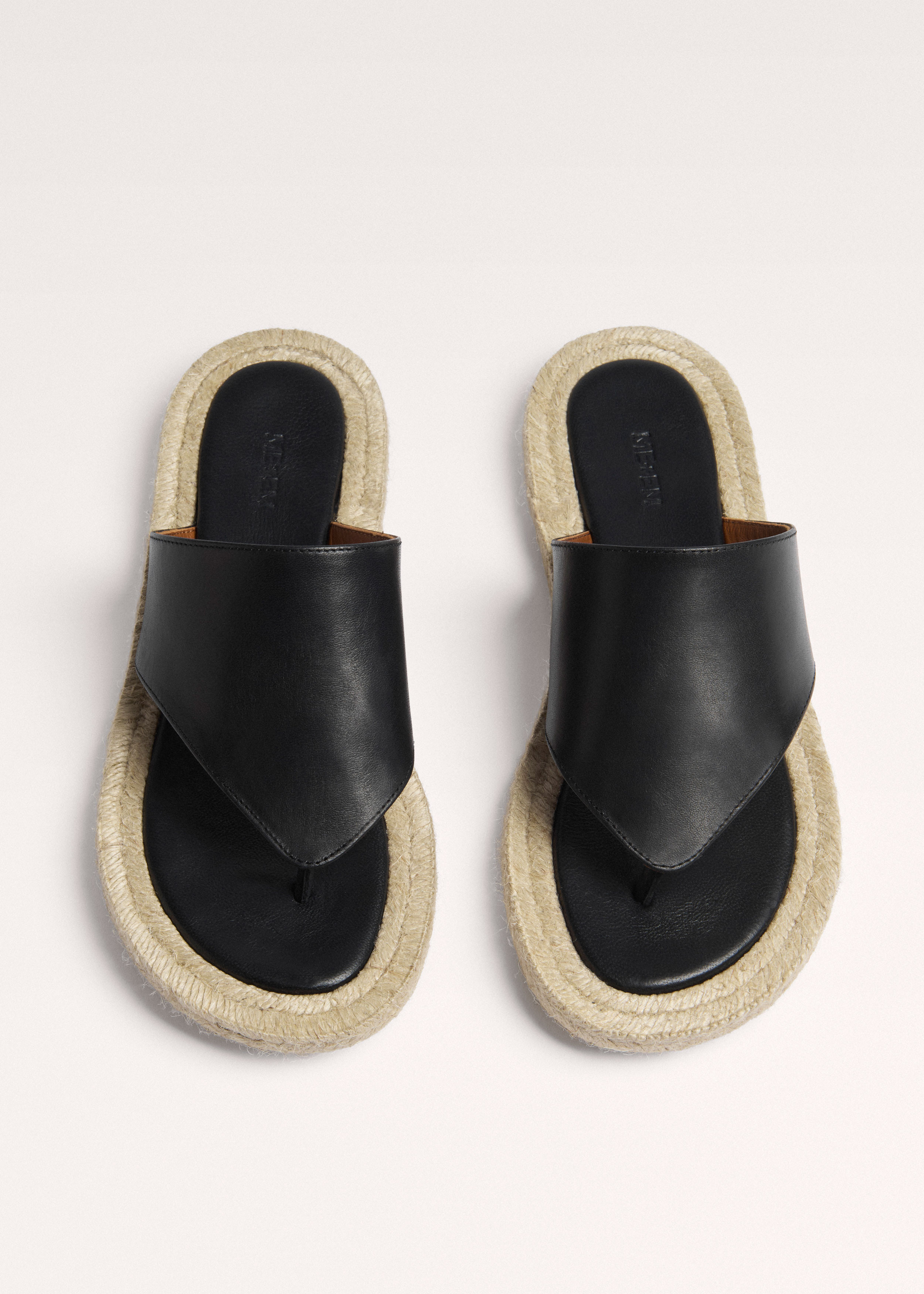 Women's Black Espadrille Flip Flop | ME+EM | ME+EM Global (Excluding US)