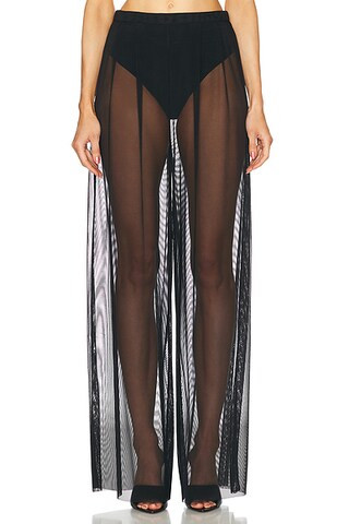 Norma Kamali Mens Pleat Pant in Black | FWRD | FWRD 