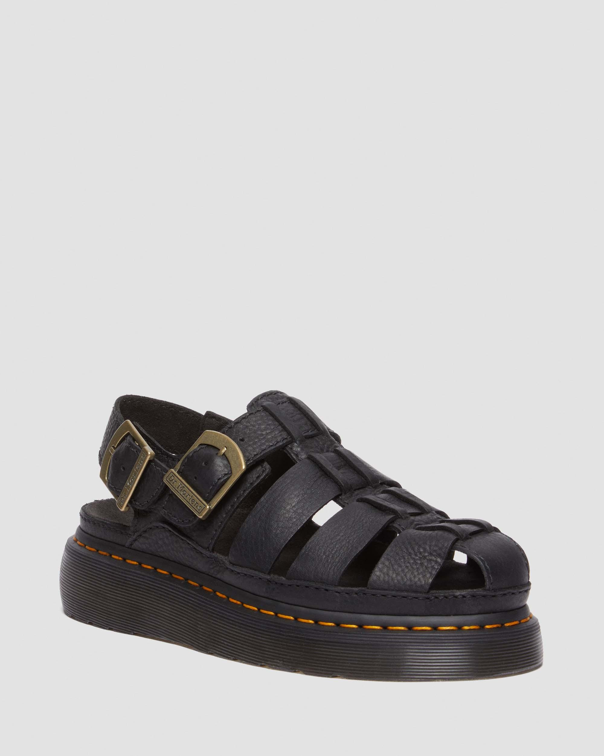 Wrenlie Grizzly Leather Fisherman Sandals | Dr. Martens