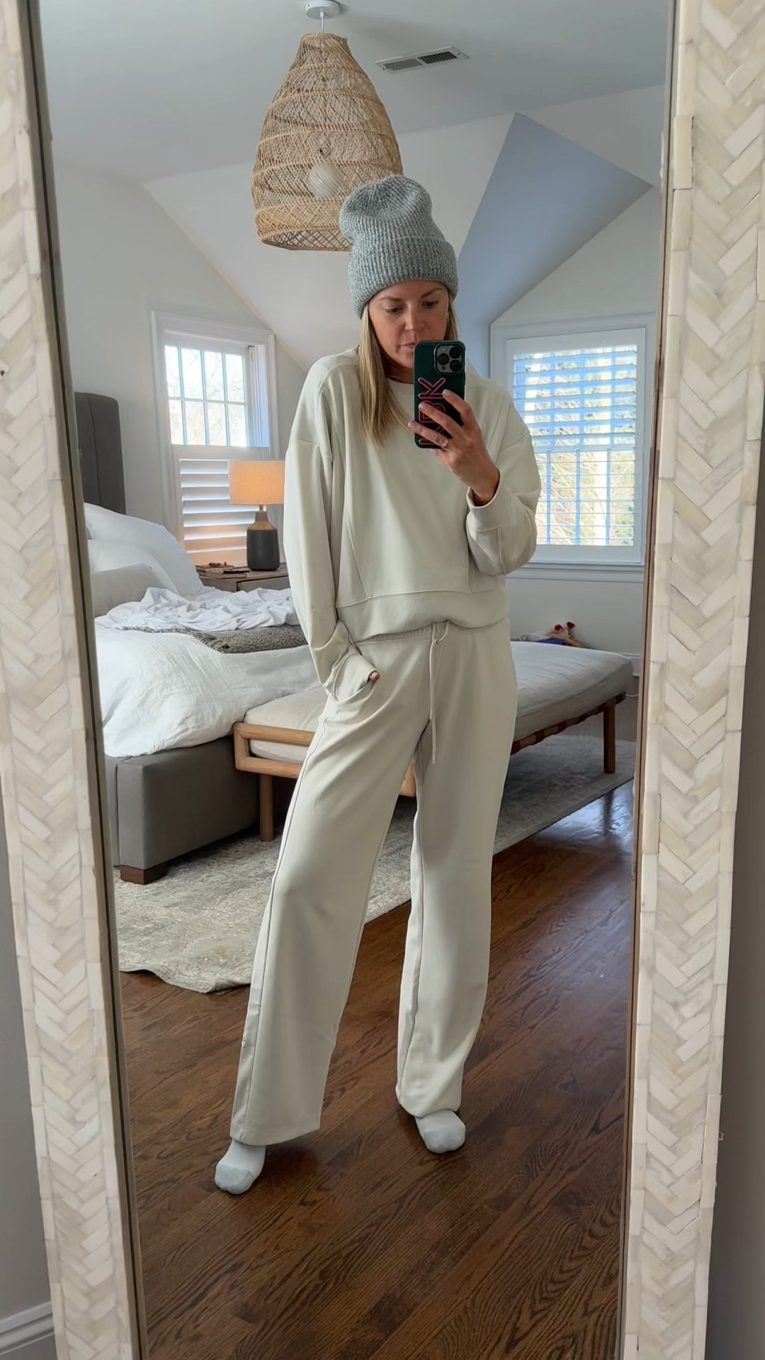 Cozy matching set for school drop off 
-small sweatshirt & pants in the bone color (several different matching top options in this color) 

#LTKFindsUnder100 #LTKSaleAlert