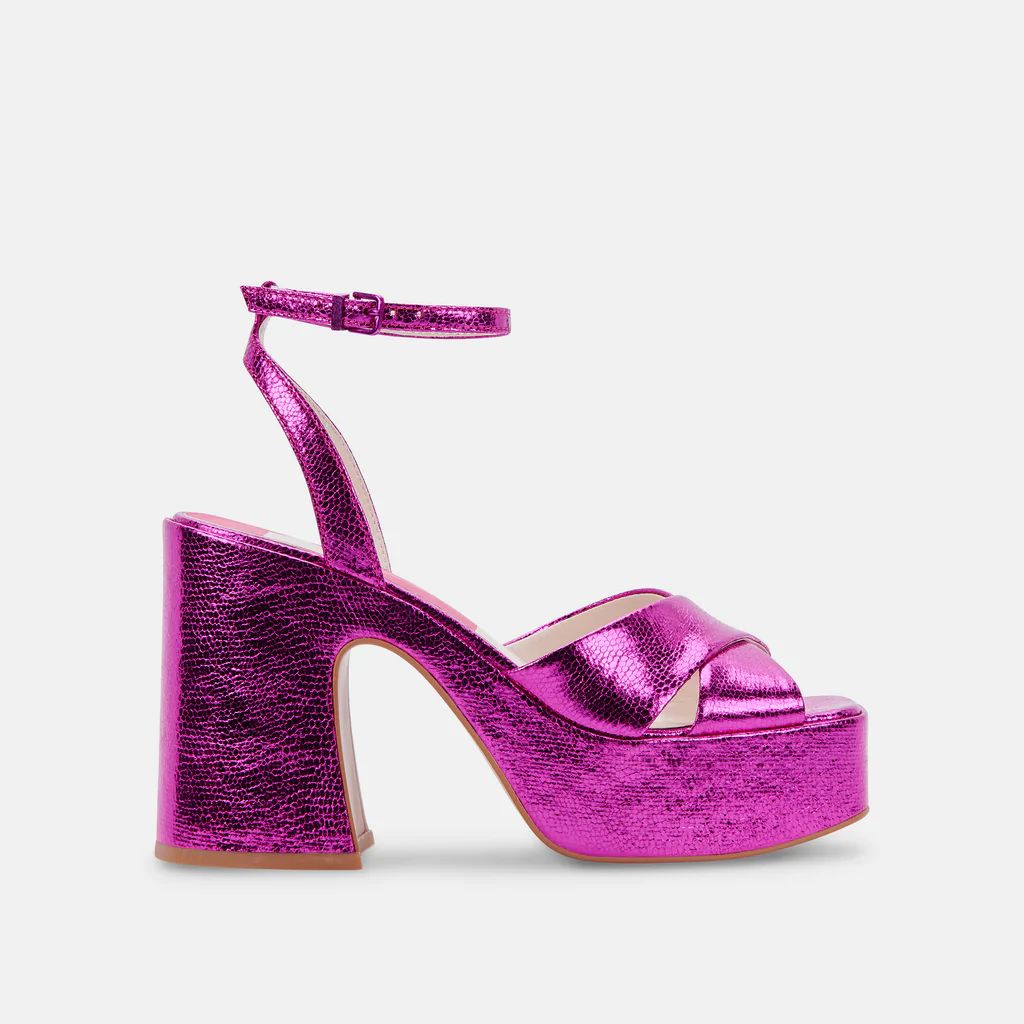 WESSI HEELS ELECTRIC PINK CRACKLED STELLA | DolceVita.com