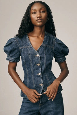 Damson Madder Denim Shell Top | Anthropologie (US)