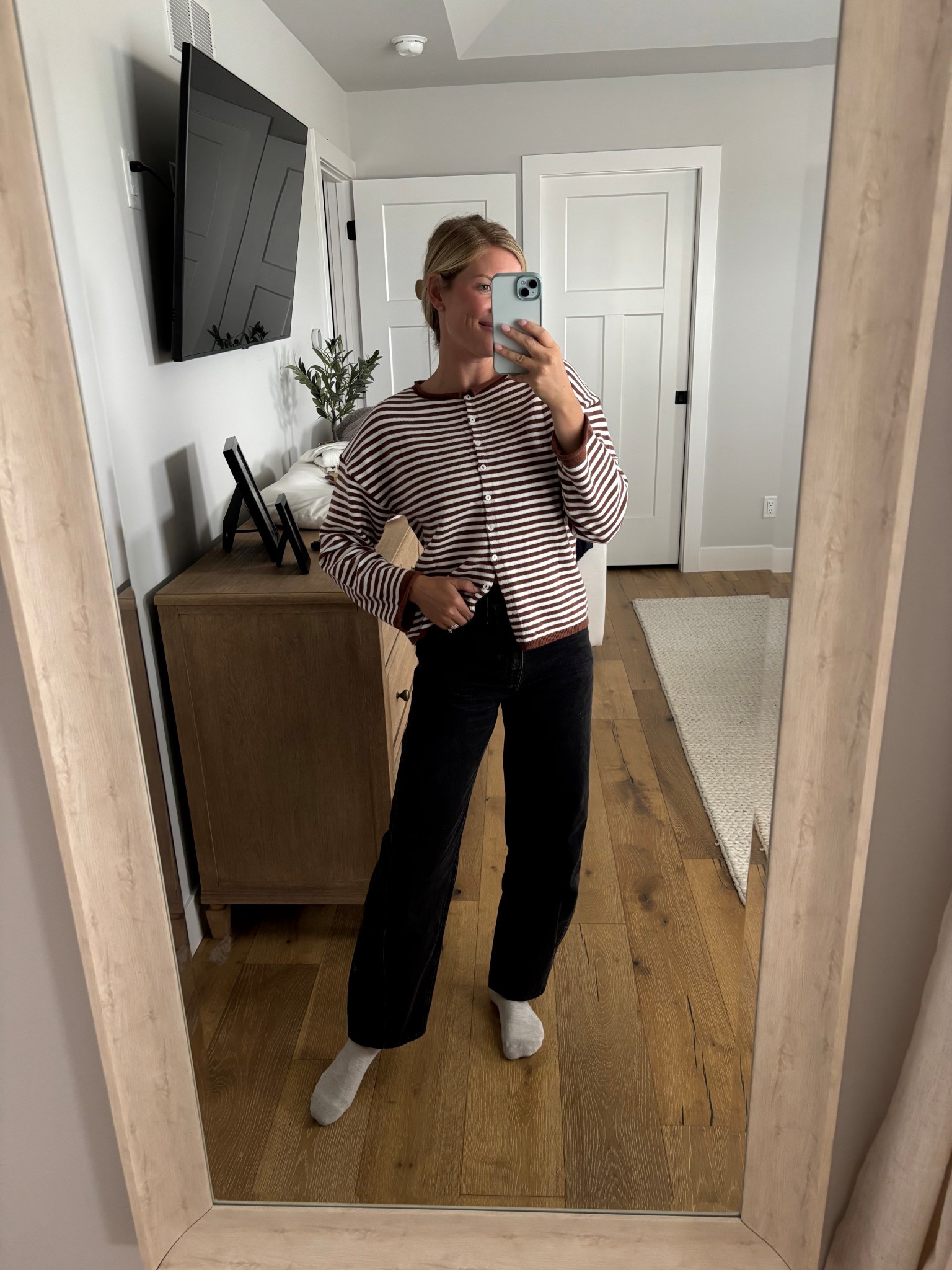 Fall outfit! 

Wearing size 26 in pants and small in sweater. 