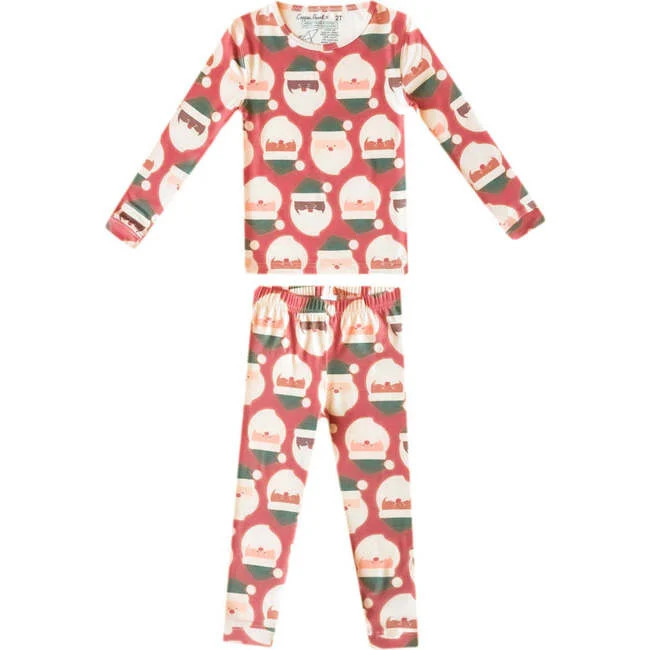 Copper Pearl | Ultra Soft Long Sleeve Two-Piece Pajama Set, Claus (Prints, Size 12M) | Maisonette | Maisonette