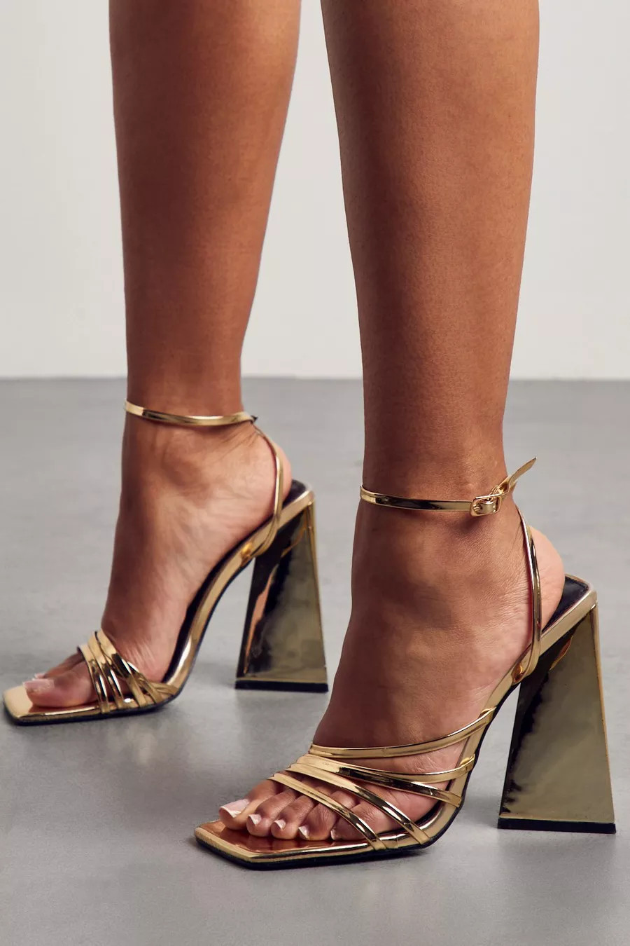 Statement Heel Strappy Heels | Boohoo.com (UK & IE)