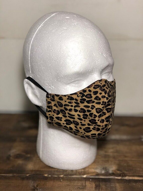 Face Mask 100% Cotton Leopard Print ADULT/TEEN SIZE | Etsy (US)