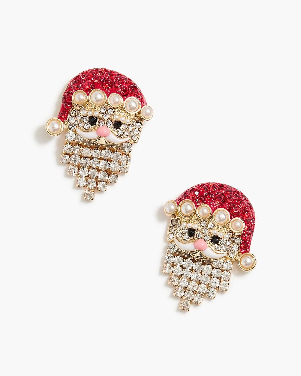 Santa pavé crystal earrings | J.Crew Factory