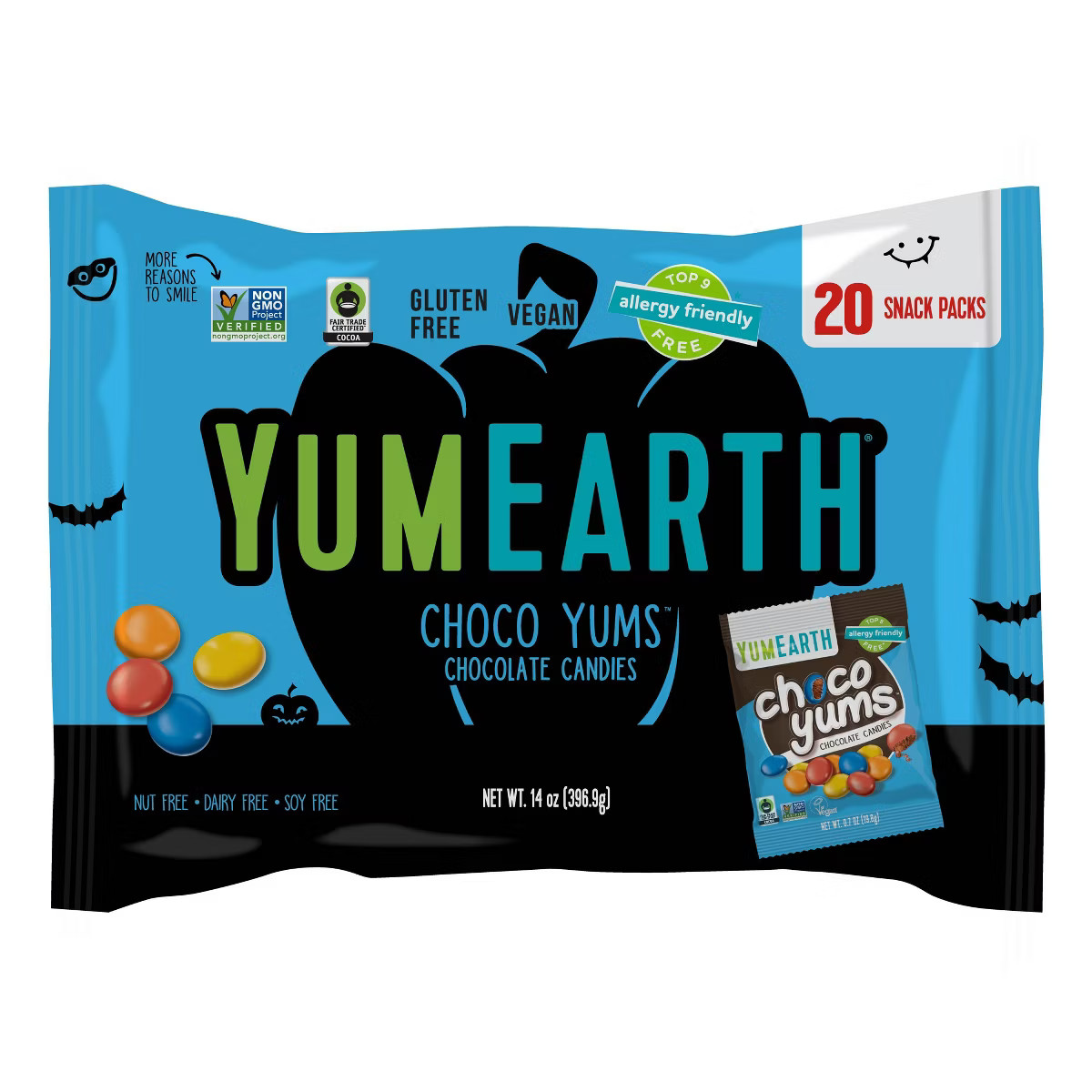 YumEarth Halloween Chocolates Choco Yums - 14oz/20ct | Target
