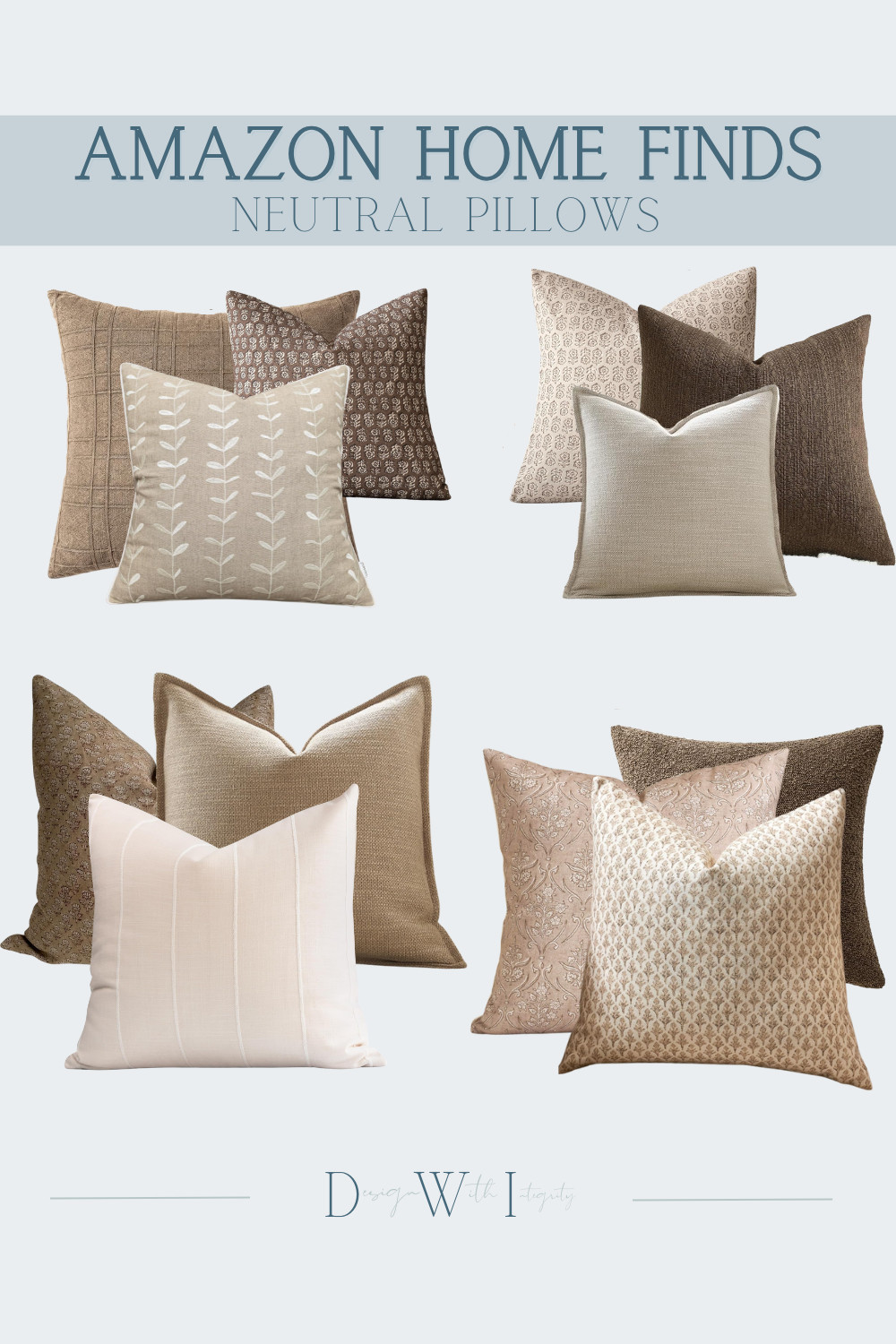 This neutral pillow pairing is curated to feel warm, layered, and effortlessly cohesive. Soft beiges, taupes, and earthy browns create a grounded palette, while the mix of tailored solids and subtle patterns adds depth without visual clutter. Varying textures—from woven finishes to lightly structured fabrics—bring dimension and balance, resulting in a look that feels timeless and thoughtfully styled.

Shop the full curated pillow pairing through the link to recreate this designer-approved neutral look in your home.

#NeutralPillows #PillowPairings #LayeredInteriors
 

 #LTKHome