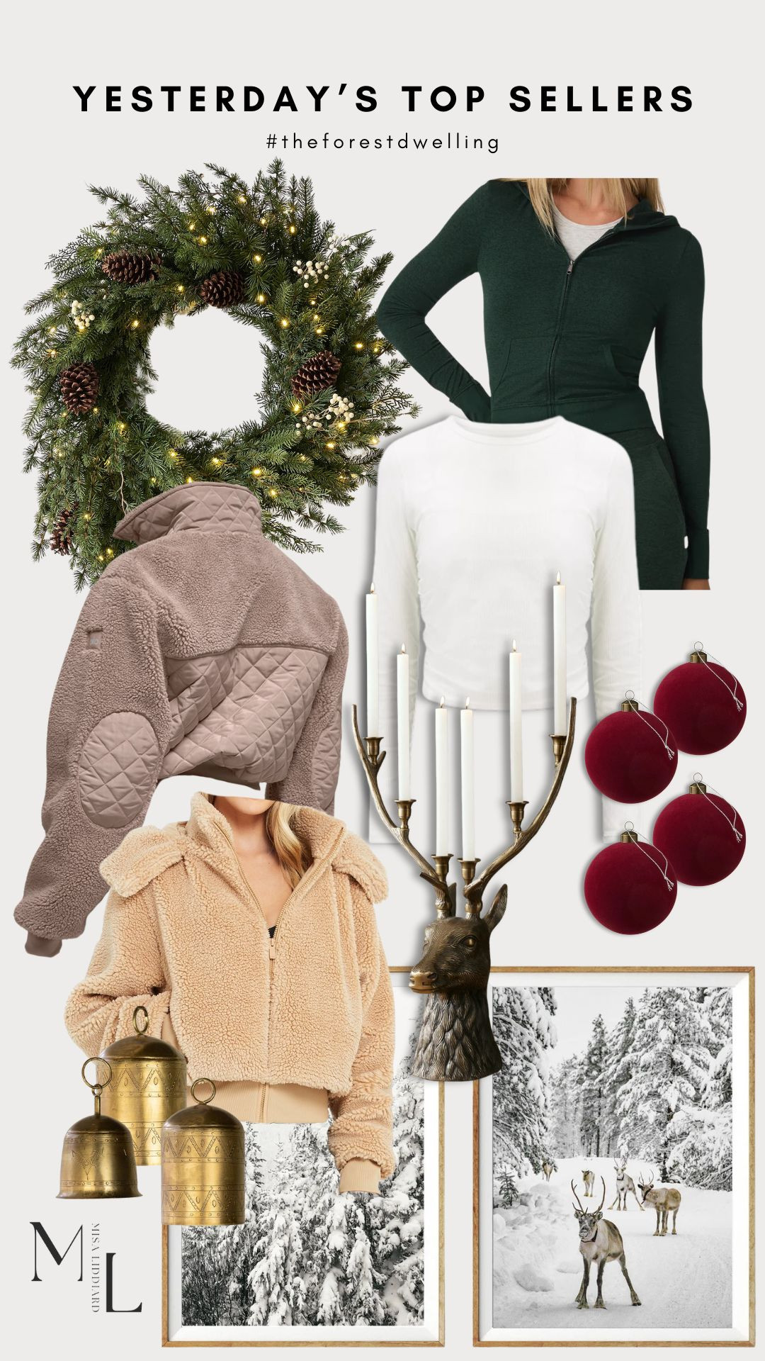 Yesterday's top sellers! The Halo Mini Full Zip hoodie in the Evergreen Heather is the perfect shade of green for the holiday season. I personally own and love both of these sherpa jackets. Super cozy! 

 #LTKHoliday #LTKSeasonal #LTKStyleTip