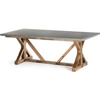 French Trestle Zinc Top Dining Table | Etsy (US)