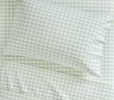 Check Organic Sheet Set & Pillowcases | Pottery Barn Kids