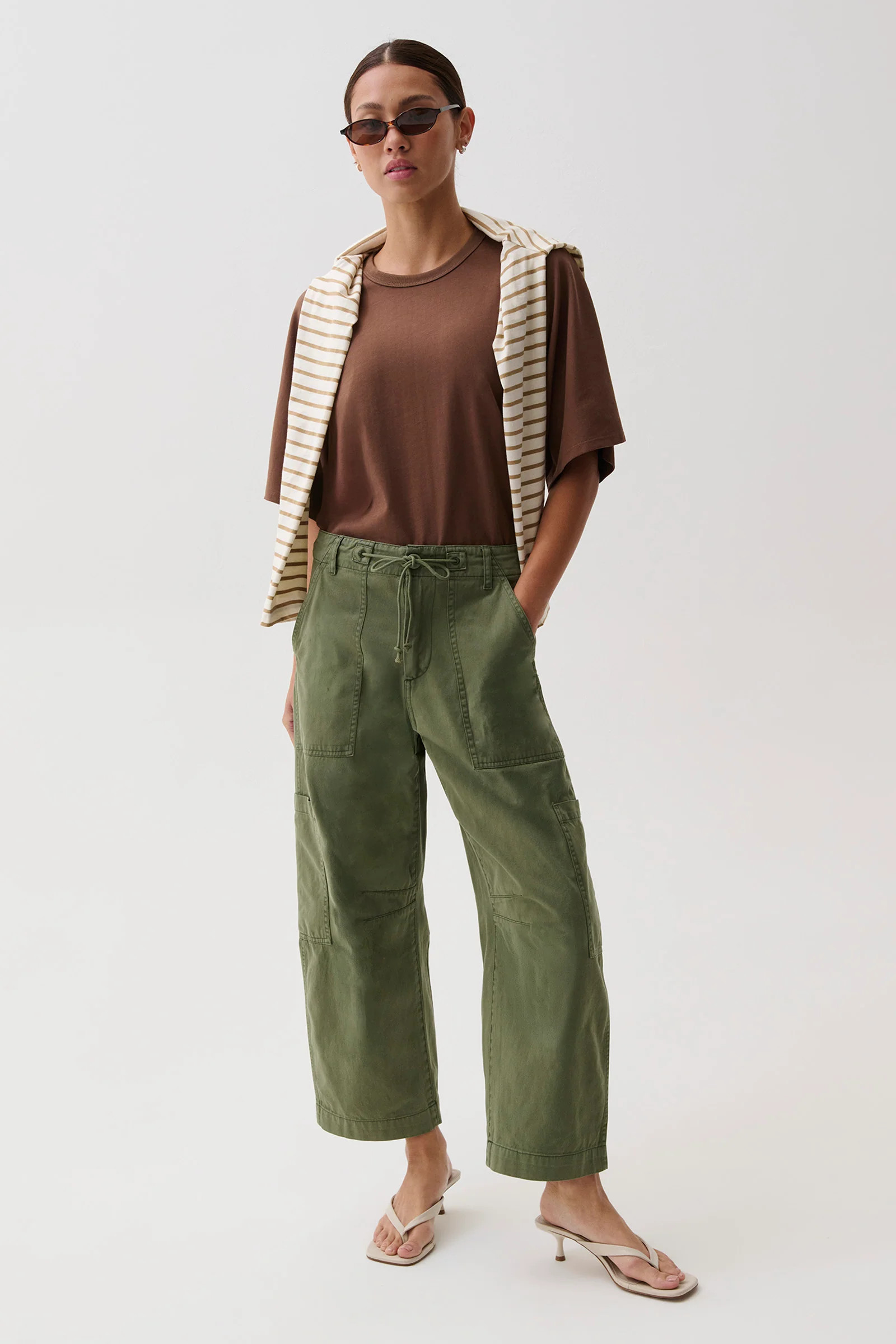 PETITE Sabrina Curved Utility Pants - Meadow | Pistola Denim