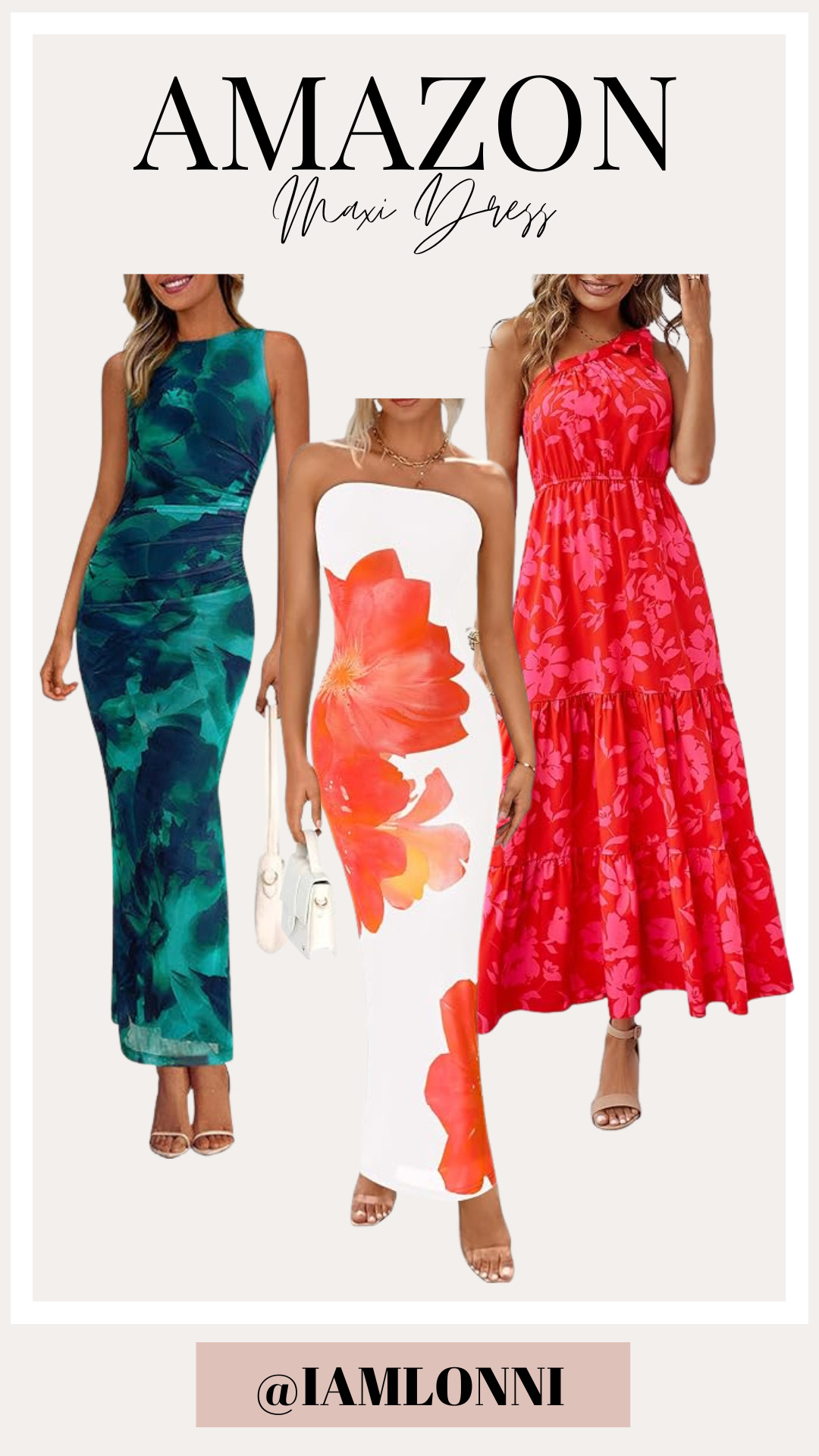 Maxi dress season is here and Amazon understood the assignment 🌸✨ From vacations and weddings to brunch, date nights, and summer events, these dresses are beautiful, flattering, and budget-friendly.

Which one are you wearing first? 💚, 🤍, or ❤️👇

#LTKStyle #AmazonFashion #AmazonFinds #MaxiDress #SummerStyle #VacationOutfits #WeddingGuestDress #BrunchStyle #EffortlessStyle #OOTD 

 #LTKgrwm #LTKootd #LTKvlog