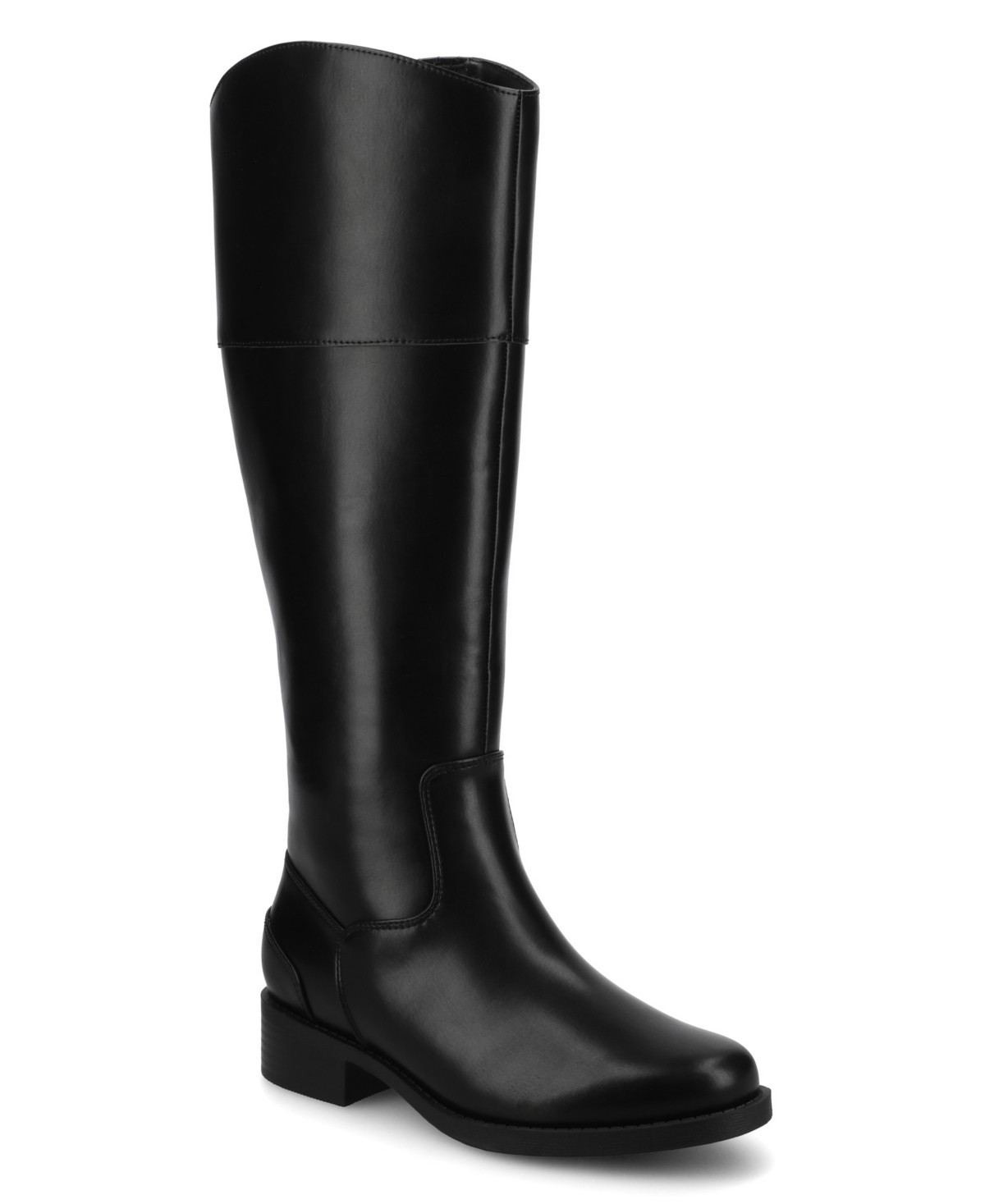 Journee Collection Women's Dressage Round Toe Riding Boots - Black | Macy's