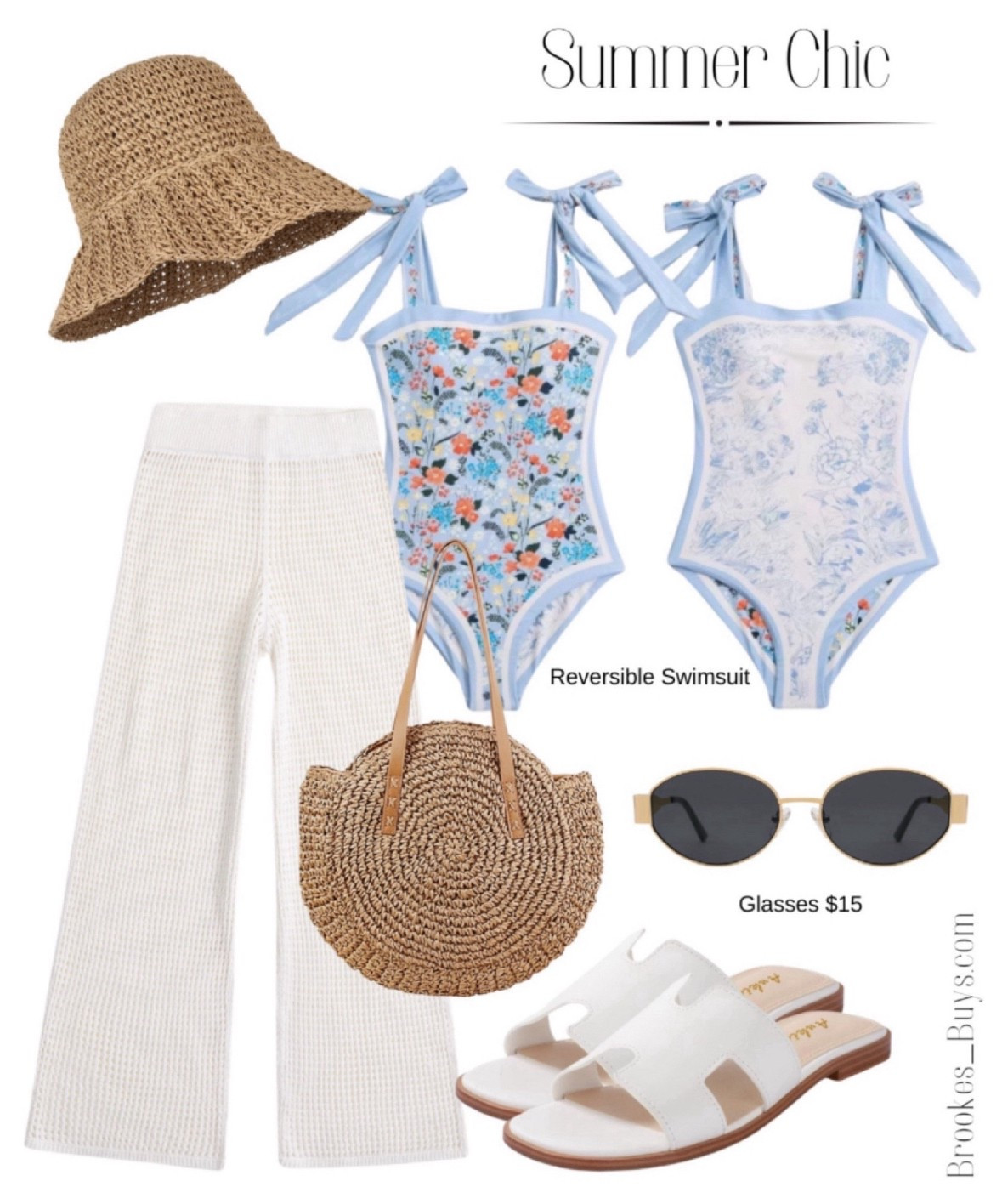 This reversible swimsuit is so cute and comes in other colors. The straw bag and hat are the perfect summer accessories   



#LTKFindsUnder50 #LTKTravel #LTKSwim