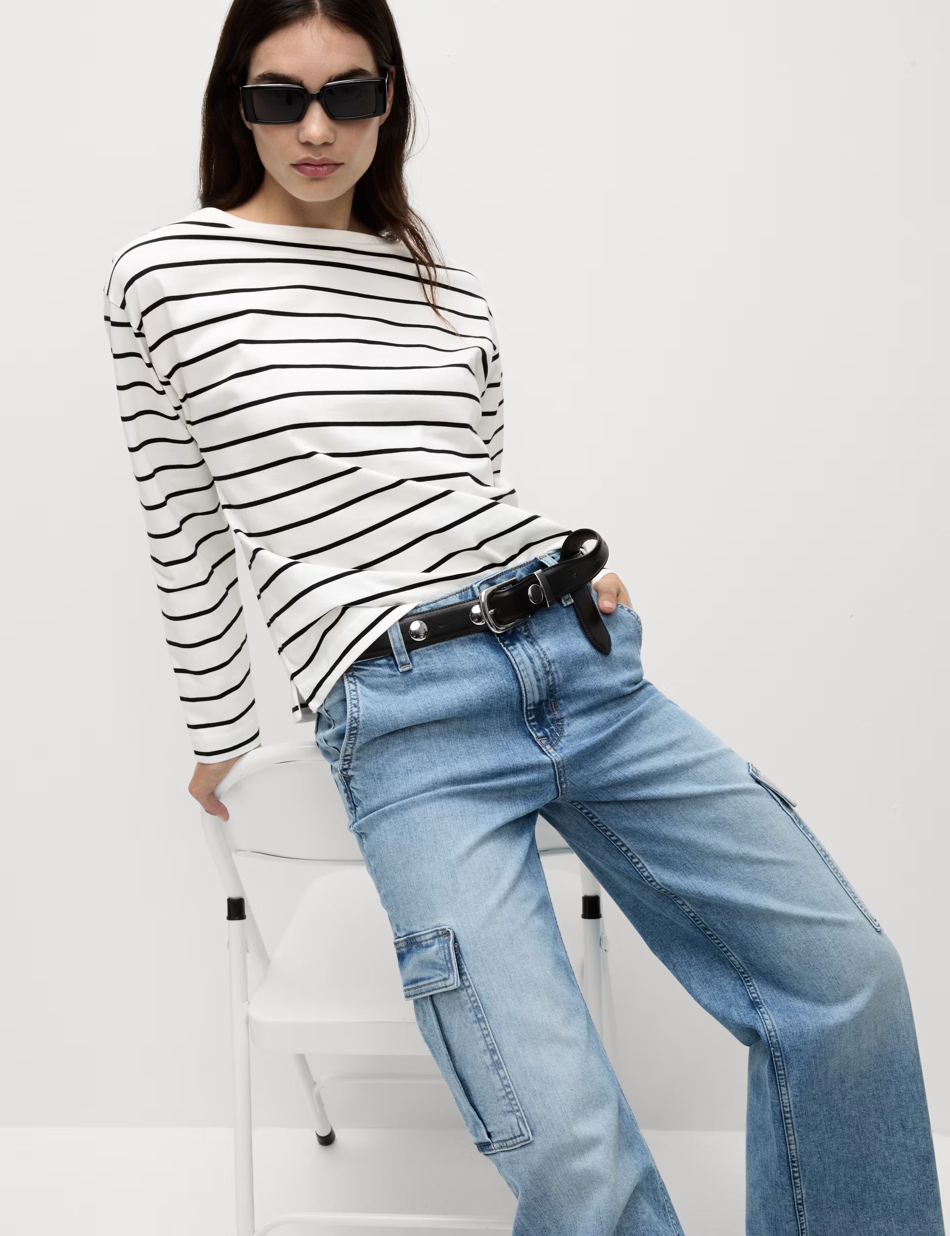 Pure Cotton Oversized Striped Top | Marks & Spencer (UK)