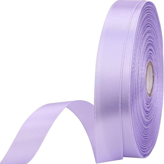 5/8 inches 50 Yard Lavender Satin Ribbon for Gift Wrapping, Wedding, Crafts, Christmas,Easter, Fl... | Amazon (US)