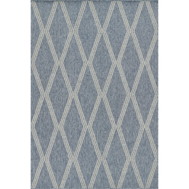 Momeni 8' x 10' Blue Geometric Outdoor Rug | Walmart (US)