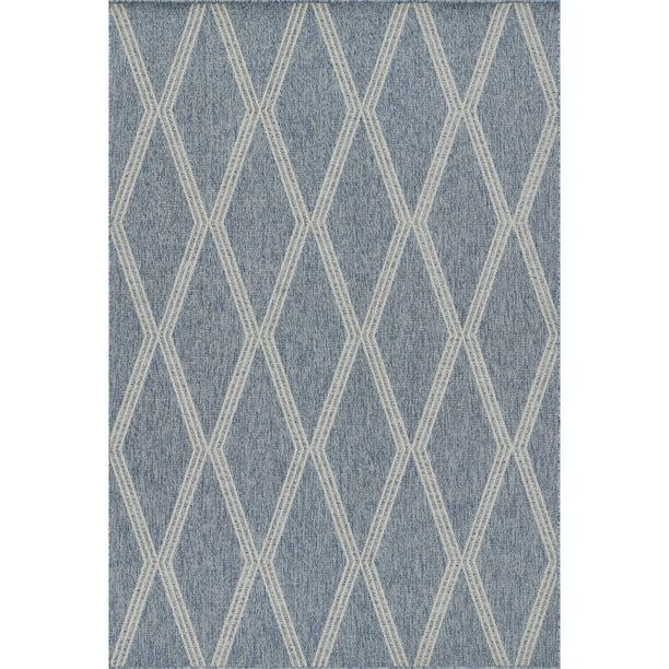 Momeni 8' x 10' Blue Geometric Outdoor Rug | Walmart (US)