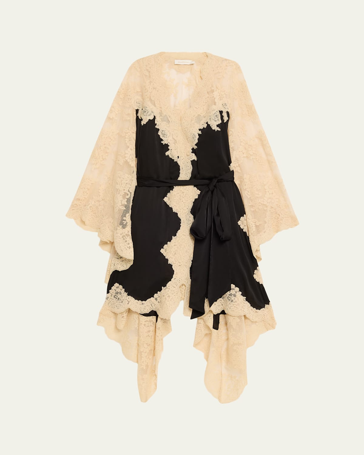 Hypnotic Lace Satin Wrap Dress | Bergdorf Goodman