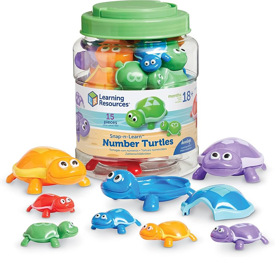 Learning Resources Number Turtles Set - 15 Pieces, Ages 18+ Months, Fine Motor Toys for Toddlers,... | Amazon (US)