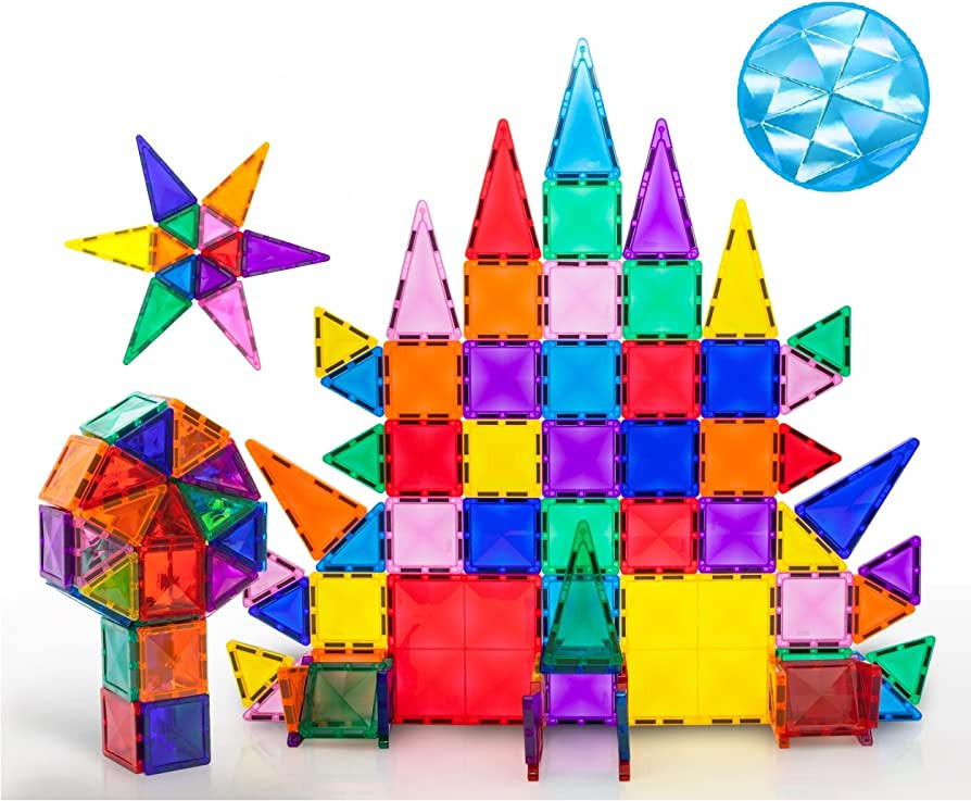 PicassoTiles 80 Piece Magnetic Building Block Mini Diamond Series Travel Size Magnet Construction... | Amazon (US)