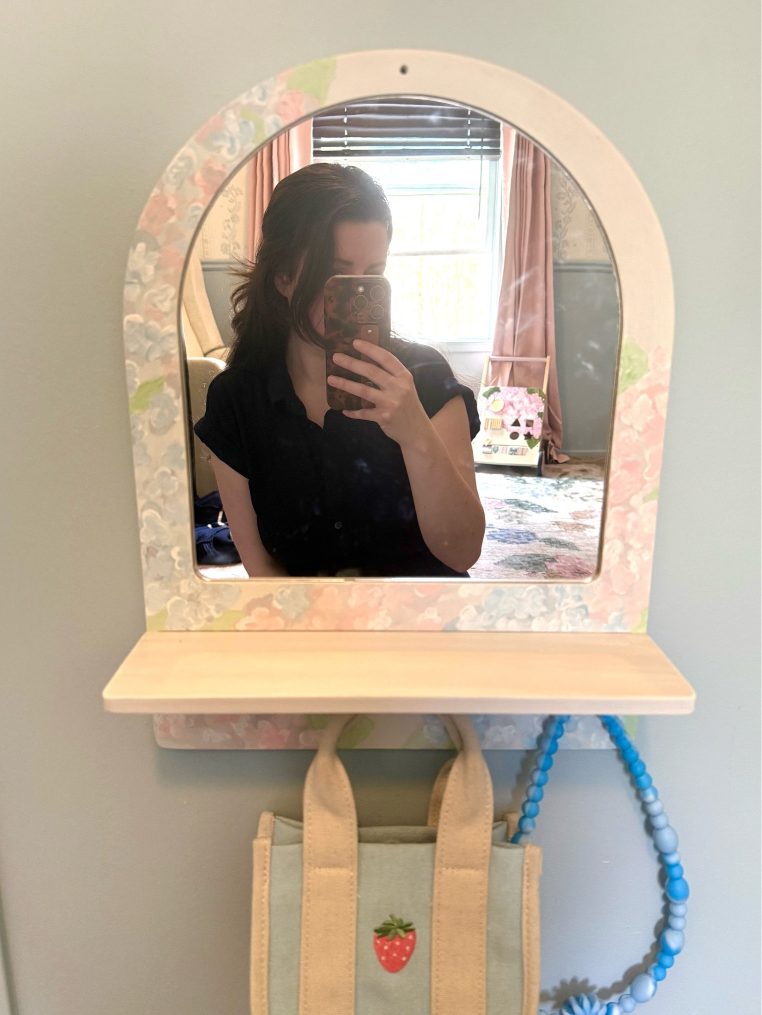 Sneak peek at some of the little details in Penelope’s room! I painted here this little getting ready mirror and it came out so cute!

#LTKHome #LTKKids #LTKmomlife