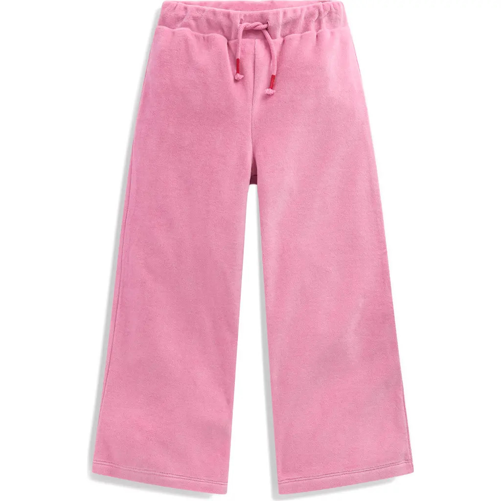 Mini Boden Kids' Heart Pocket Velour Pants in Pink at Nordstrom, Size 7-8Y | Nordstrom
