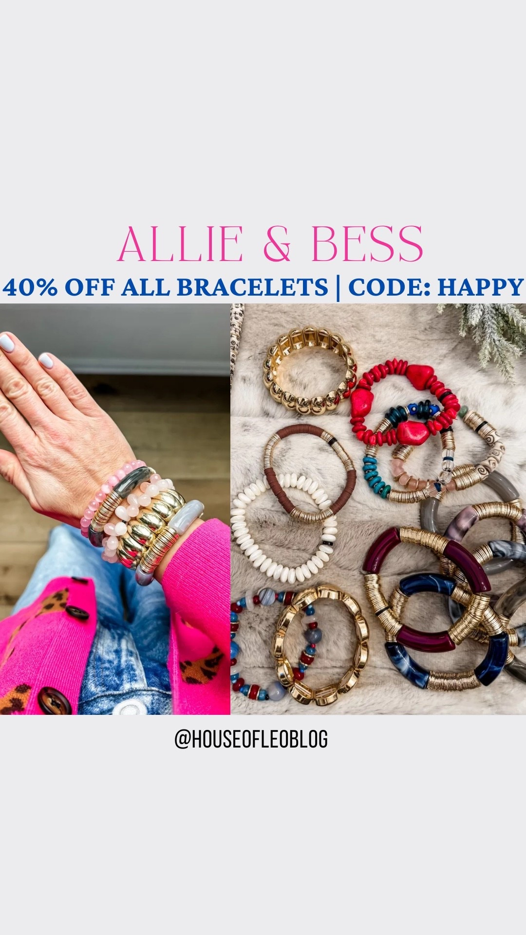 Code HAPPY. Beaded bracelets, bracelet stack.

#LTKSaleAlert #LTKOver40