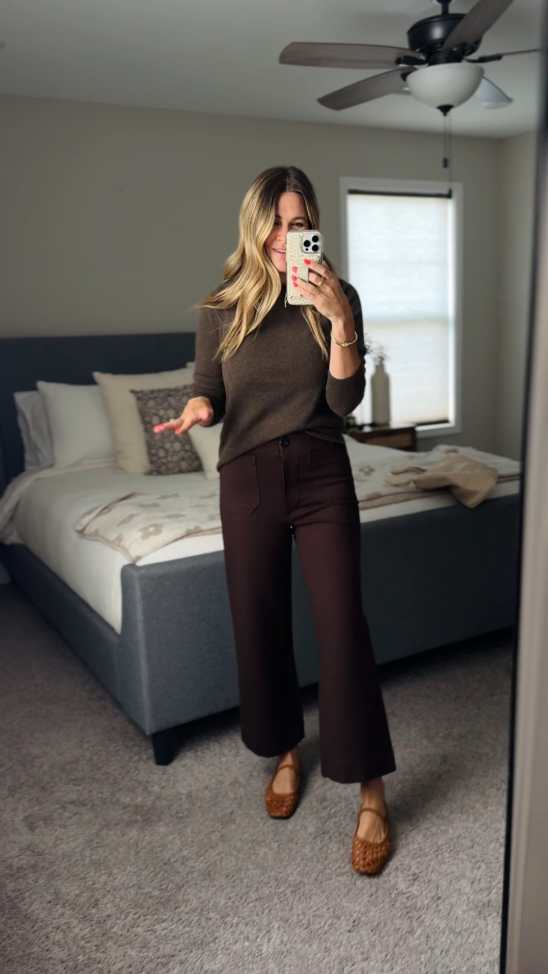 Ponte cropped wide leg pants will be a fall staple. I’m in a 4 and these fit true to size. The cashmere sweater is also such a staple. Fits true to size. I’m in small. 

My Quince code for 10% off a new customer purchase is
INFG-25ERINGLADDING10

#LTKSeasonal #LTKOver40 #LTKStyleTip