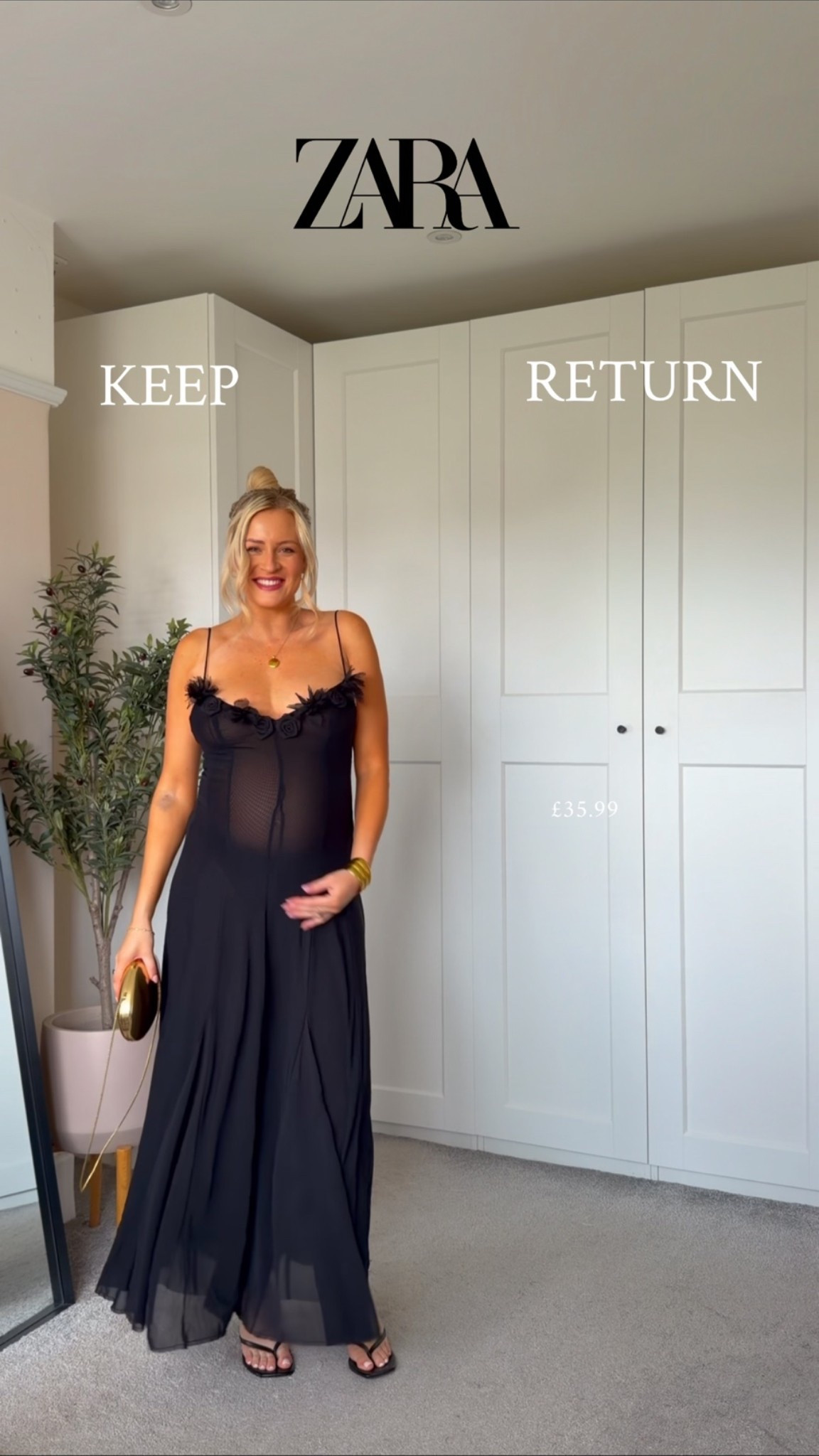 Zara new in black dress 🖤 wearing size M xx