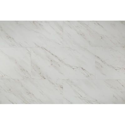 Style Selections Grecian Marble 12-in x 24-in Groutable Water Resistant Peel and Stick Luxury Vin... | Lowe's