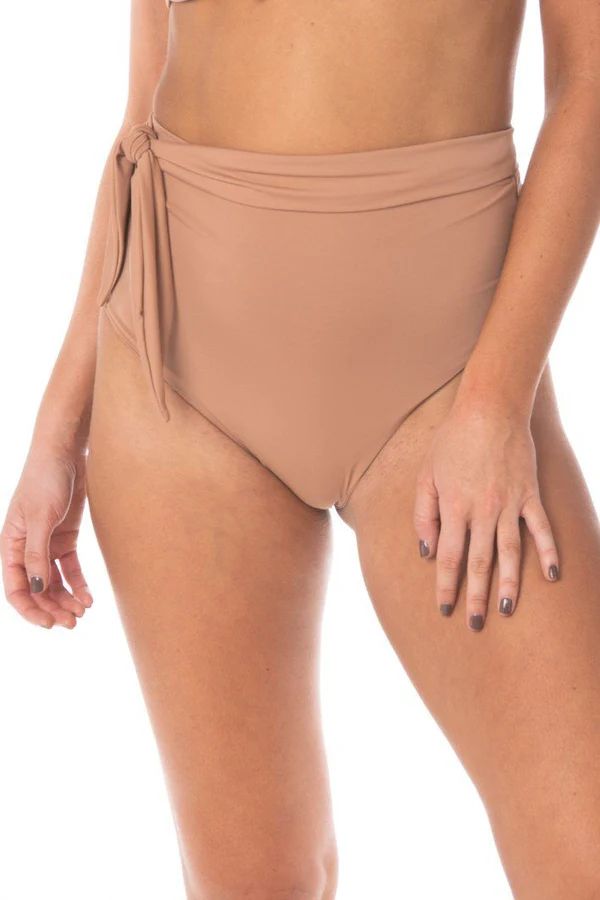 High Waist Full Coverage Wrap Around Tie Bikini Bottoms | Hypeach Boutique
