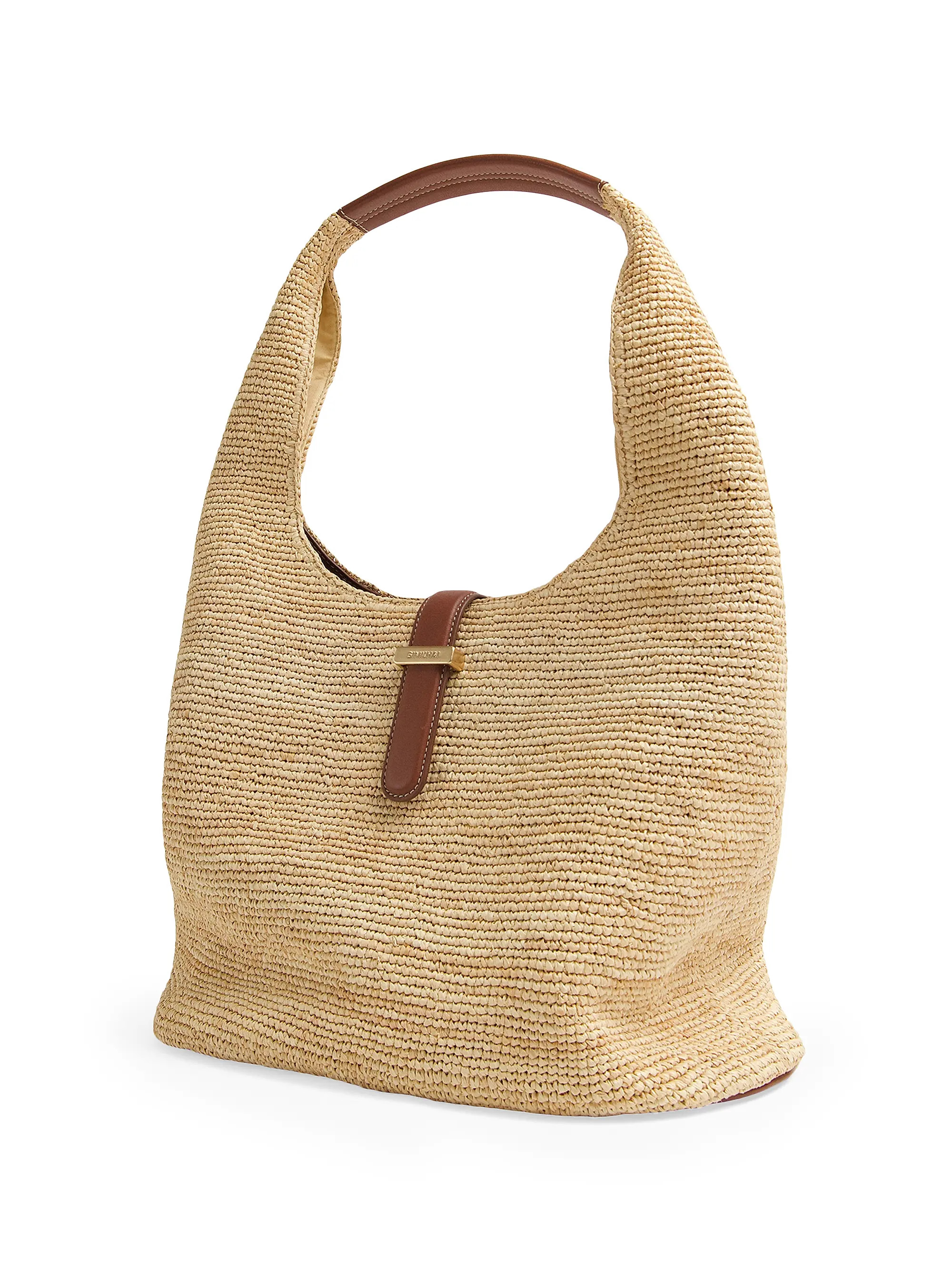 SIMKHAI Woven Raffia Hobo Bag | Saks Fifth Avenue | Saks Fifth Avenue
