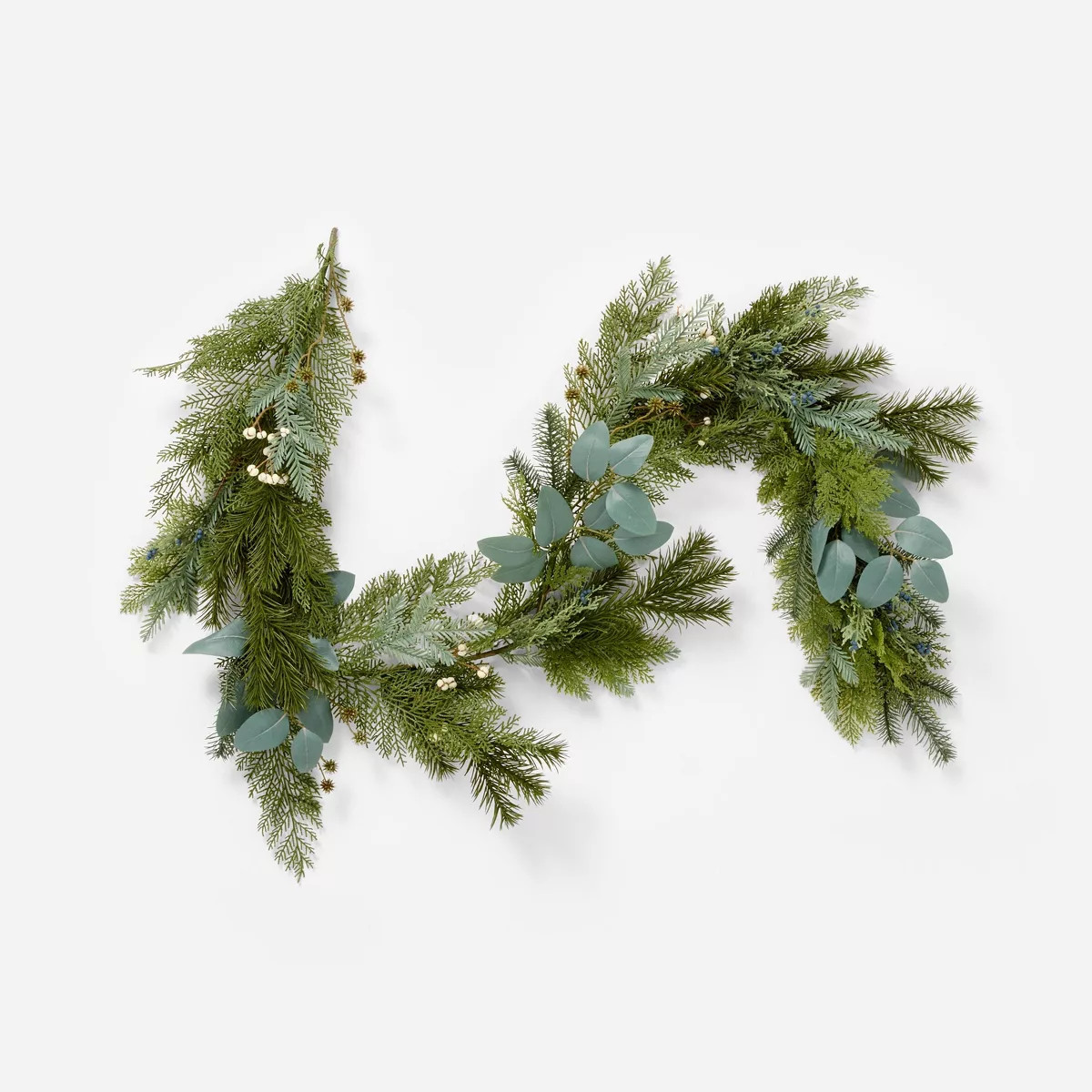 Mixed Green Holiday Artificial Garland - Threshold™ designed with Studio McGee | Target
