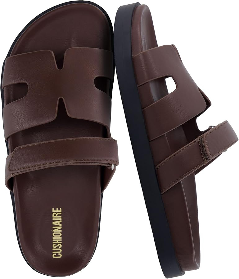 CUSHIONAIRE Estate Womens Sandals with Cut-Out Band & Adjustable Strap with Memory Foam, Summer S... | Amazon (US)